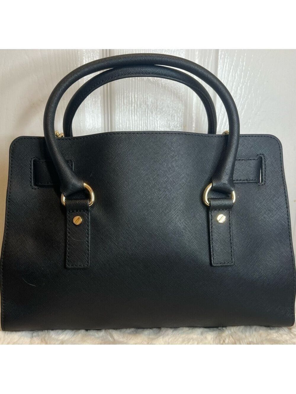 MICHAEL KORS HAMILTON LEATHER SATCHEL - Picture 2 of 15